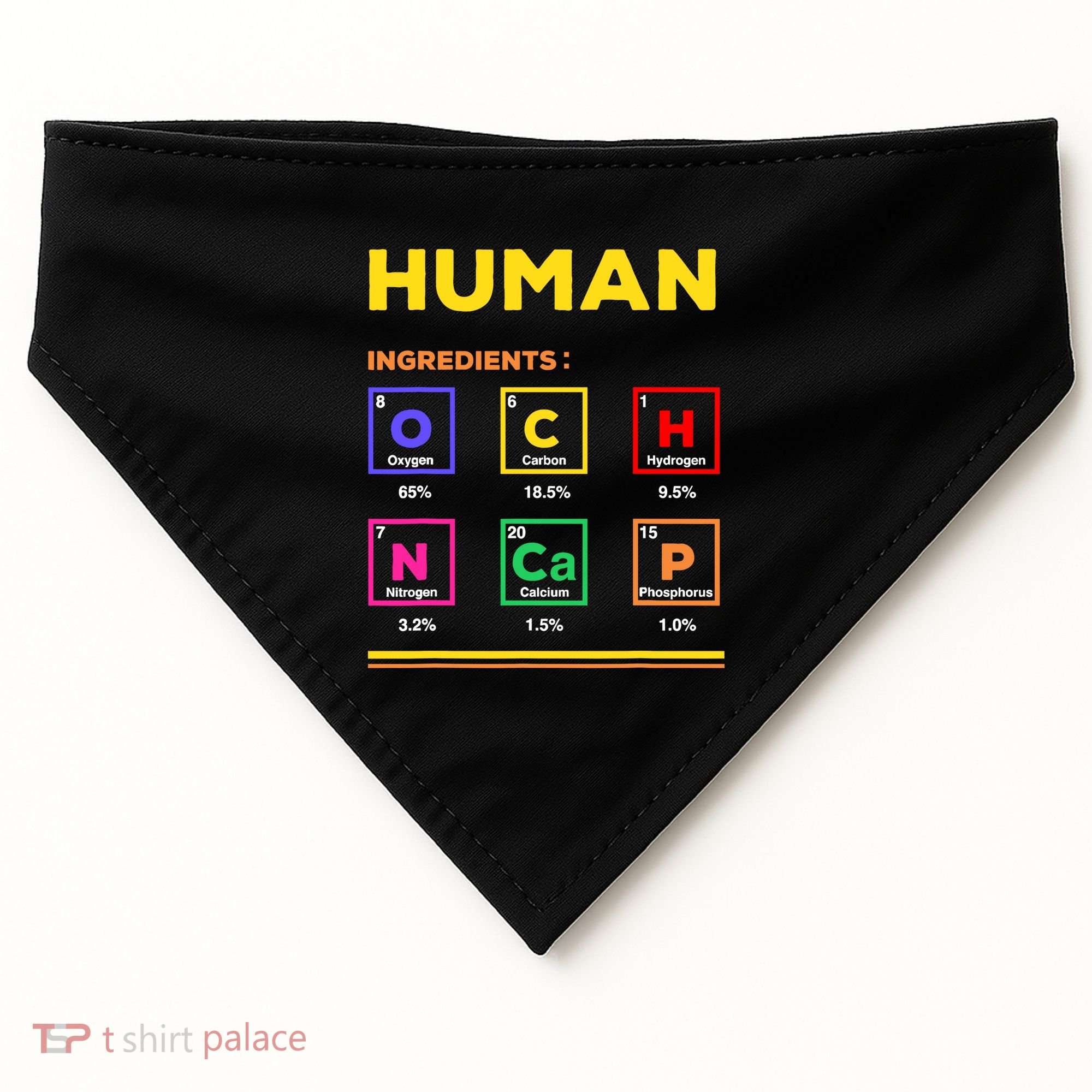 Human Ingredients Medical Laboratory Science Lab Technician USA-Made Doggie Bandana
