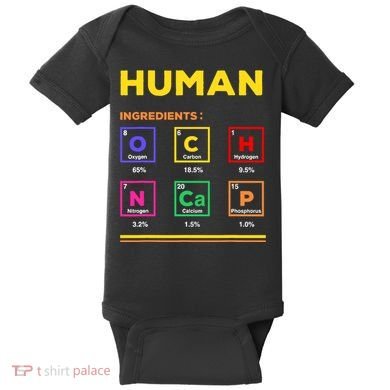 Human Ingredients Medical Laboratory Science Lab Technician Baby Bodysuit