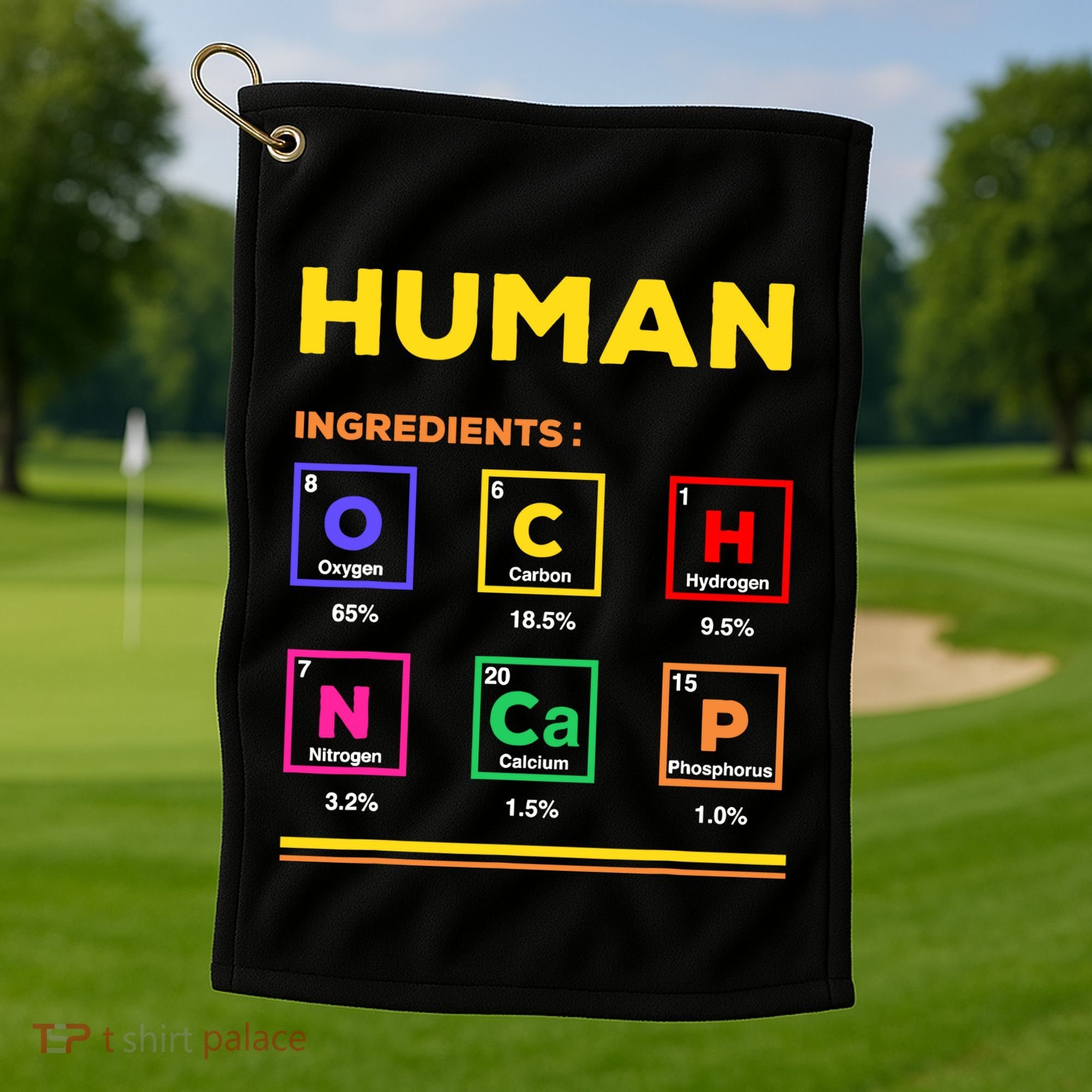 Human Ingredients Medical Laboratory Science Lab Technician Golf Towel