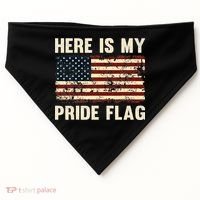 Here is My Pride Flag USA-Made Doggie Bandana thumb 0