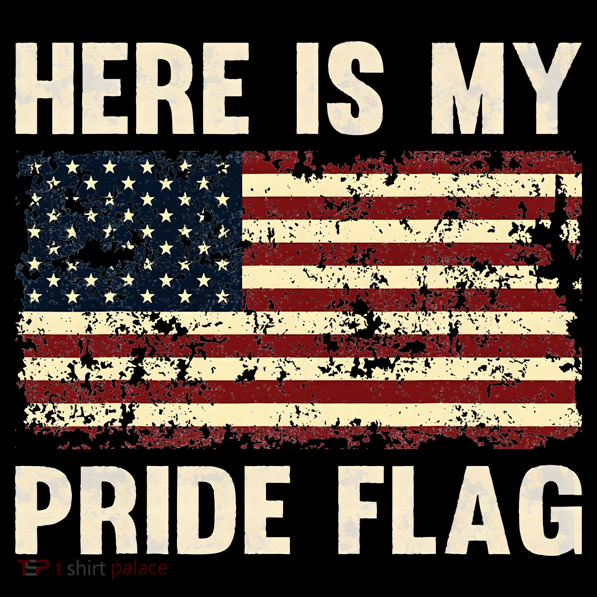 Here is My Pride Flag Button