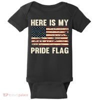 Here is My Pride Flag Baby Bodysuit thumb 0