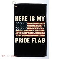 Here is My Pride Flag Golf Towel thumb 0