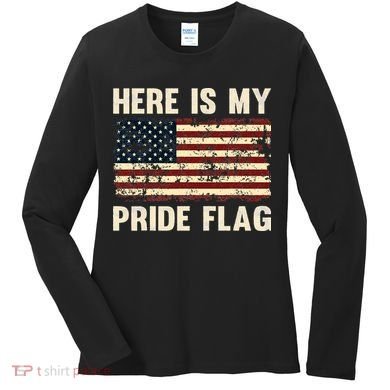 Here is My Pride Flag Women's Long Sleeve Shirt