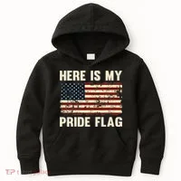 Here is My Pride Flag Kids Hoodie thumb 0