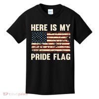 Here is My Pride Flag Kids T-Shirt thumb 0