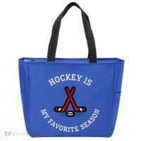 Hockey Is My Favorite Season Fun And Gift Tote Bag thumb 0