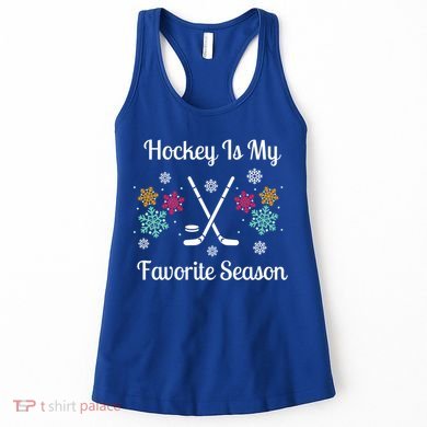 Hockey Is My Favorite Season Christmas Winer Snow Cute Gift Women's Tank Top