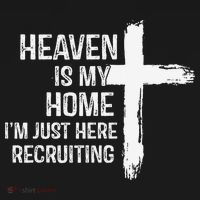 Heaven Is My Home Im Just Here Recruiting Cross Jesus Visor thumb 3