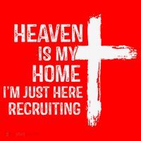 Heaven Is My Home Im Just Here Recruiting Cross Jesus Santa Hat thumb 1