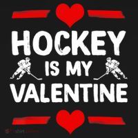 Hockey Is My Valentine Ice Hockey Team Hockey Supporter Gift Polo thumb 3