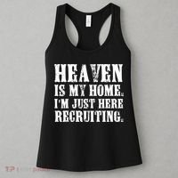 Heaven Is My Home Im Just Here Recruiting Christian Women's Tank Top thumb 3