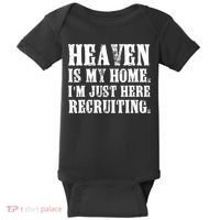 Heaven Is My Home Im Just Here Recruiting Christian Baby Bodysuit thumb 0