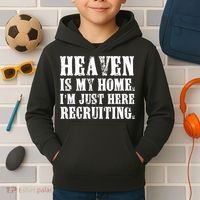 Heaven Is My Home Im Just Here Recruiting Christian Kids Hoodie thumb 2
