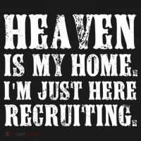 Heaven Is My Home Im Just Here Recruiting Christian Kids Long Sleeve Shirt thumb 2