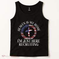 Heaven Is My Home IM Just Here Recruiting Preacher Pastor Tank Top thumb 2
