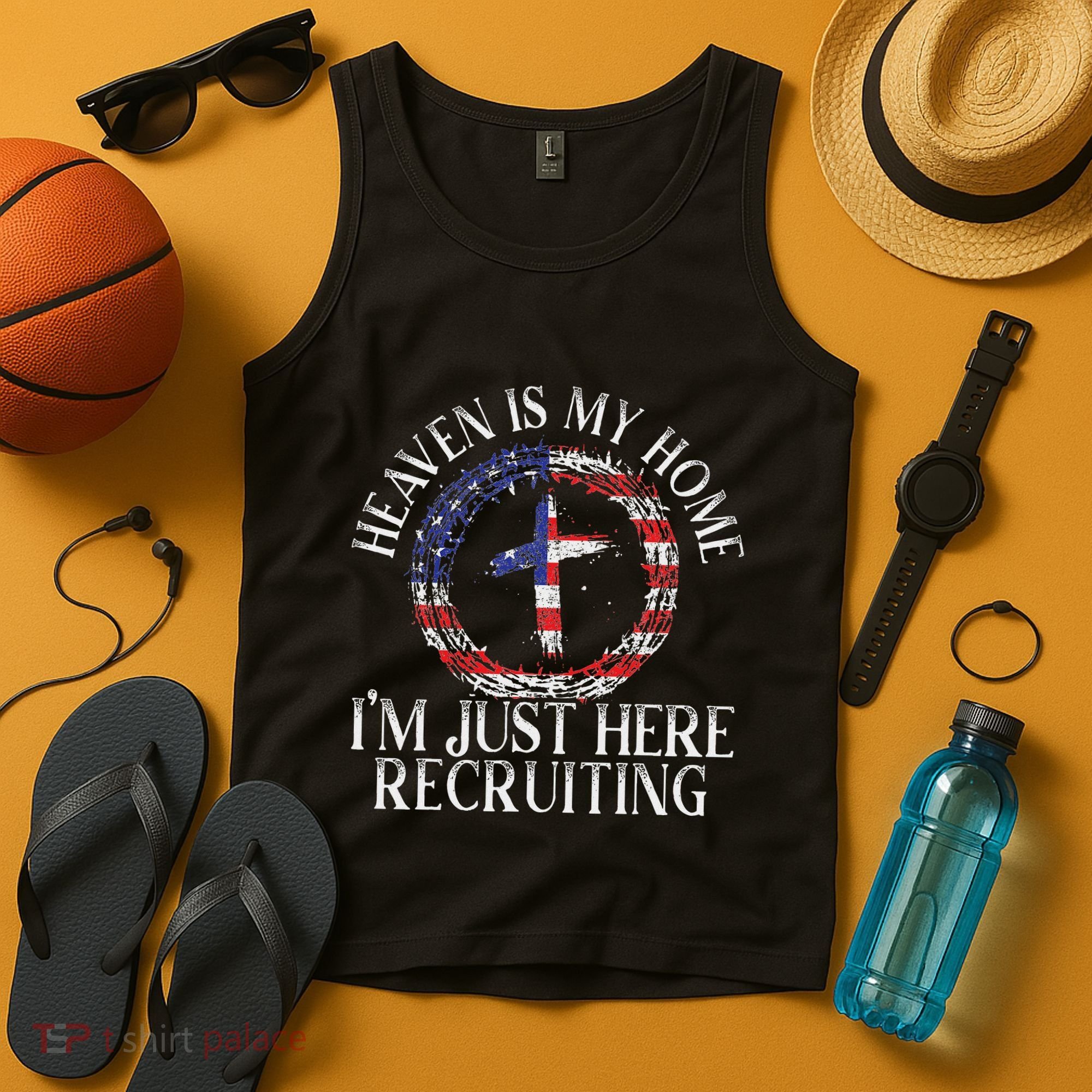 Heaven Is My Home IM Just Here Recruiting Preacher Pastor Tank Top