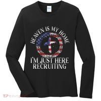 Heaven Is My Home IM Just Here Recruiting Preacher Pastor Women's Long Sleeve Shirt thumb 0