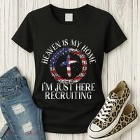 Heaven Is My Home IM Just Here Recruiting Preacher Pastor Women's T-Shirt thumb 3