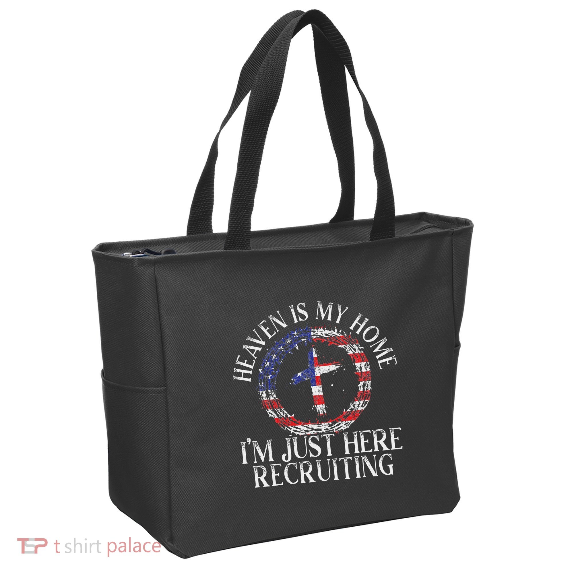 Heaven Is My Home IM Just Here Recruiting Preacher Pastor Tote Bag