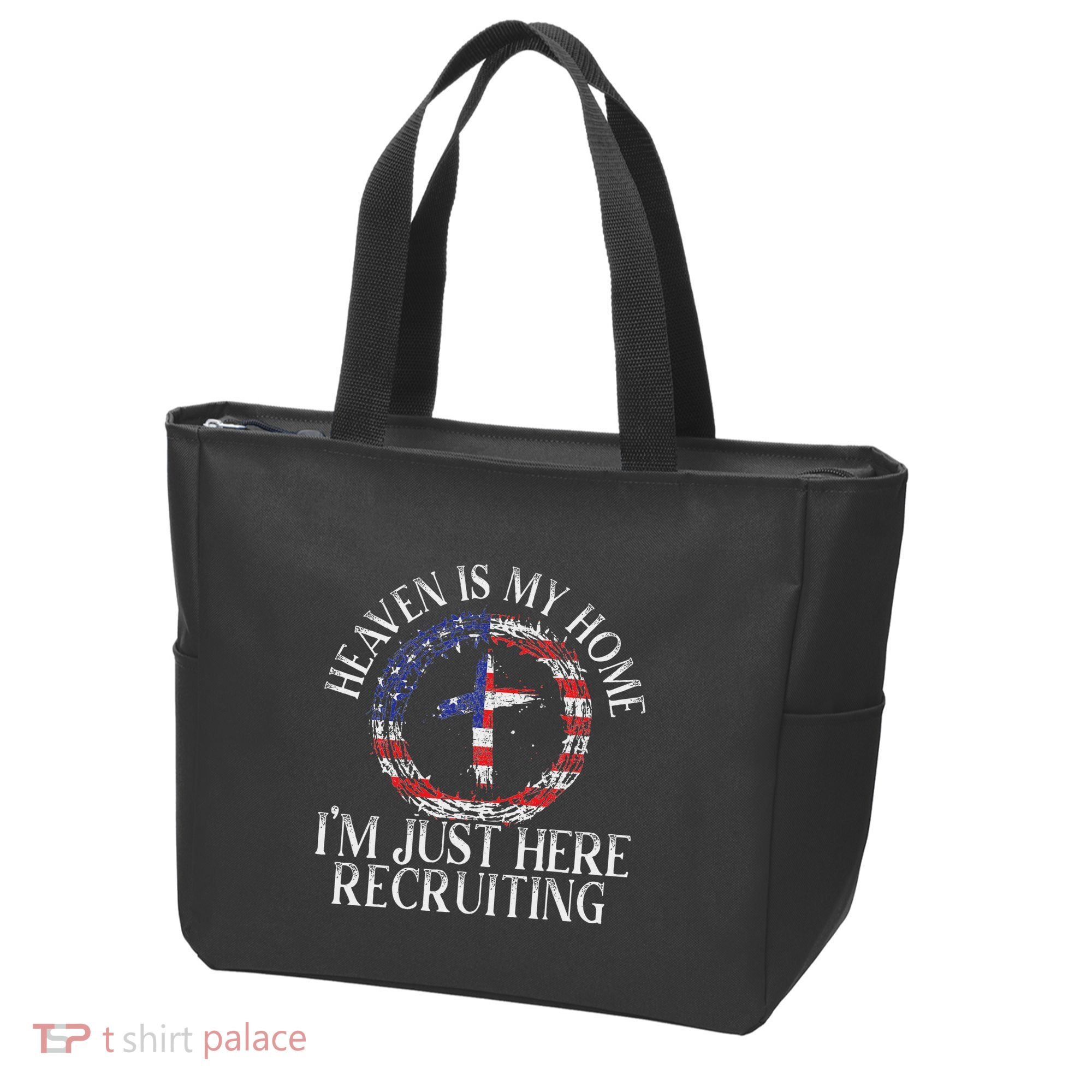 Heaven Is My Home IM Just Here Recruiting Preacher Pastor Tote Bag
