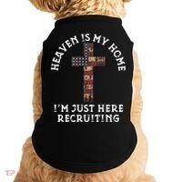 Heaven Is My Home Im Just Here Recruiting Funny Christian Doggie Tank thumb 0
