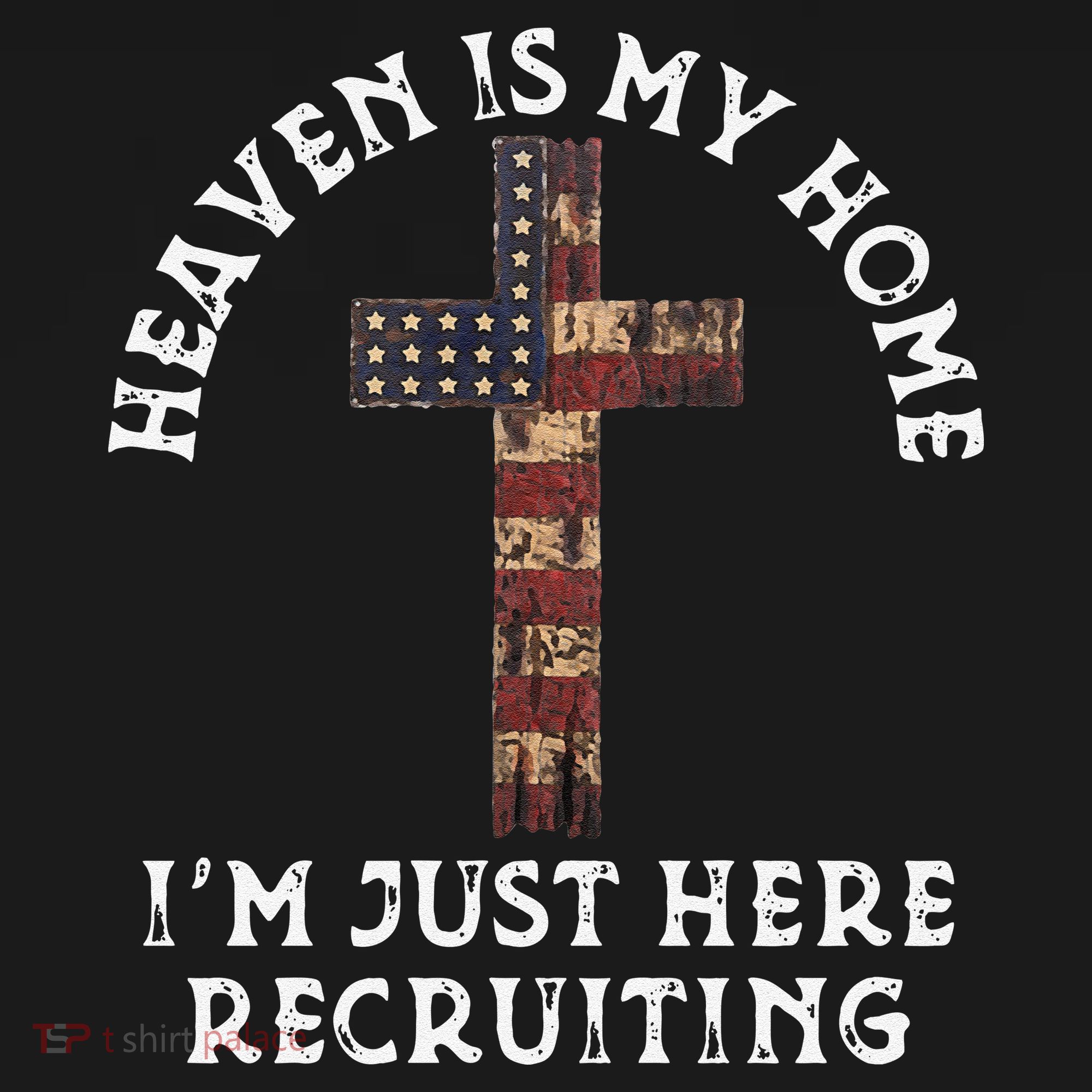 Heaven Is My Home Im Just Here Recruiting Funny Christian Women's Hoodie