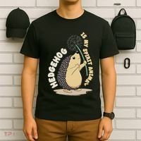 Hedgehog Is My Spirit Animal Forest Nature Hedgehog T-Shirt thumb 6