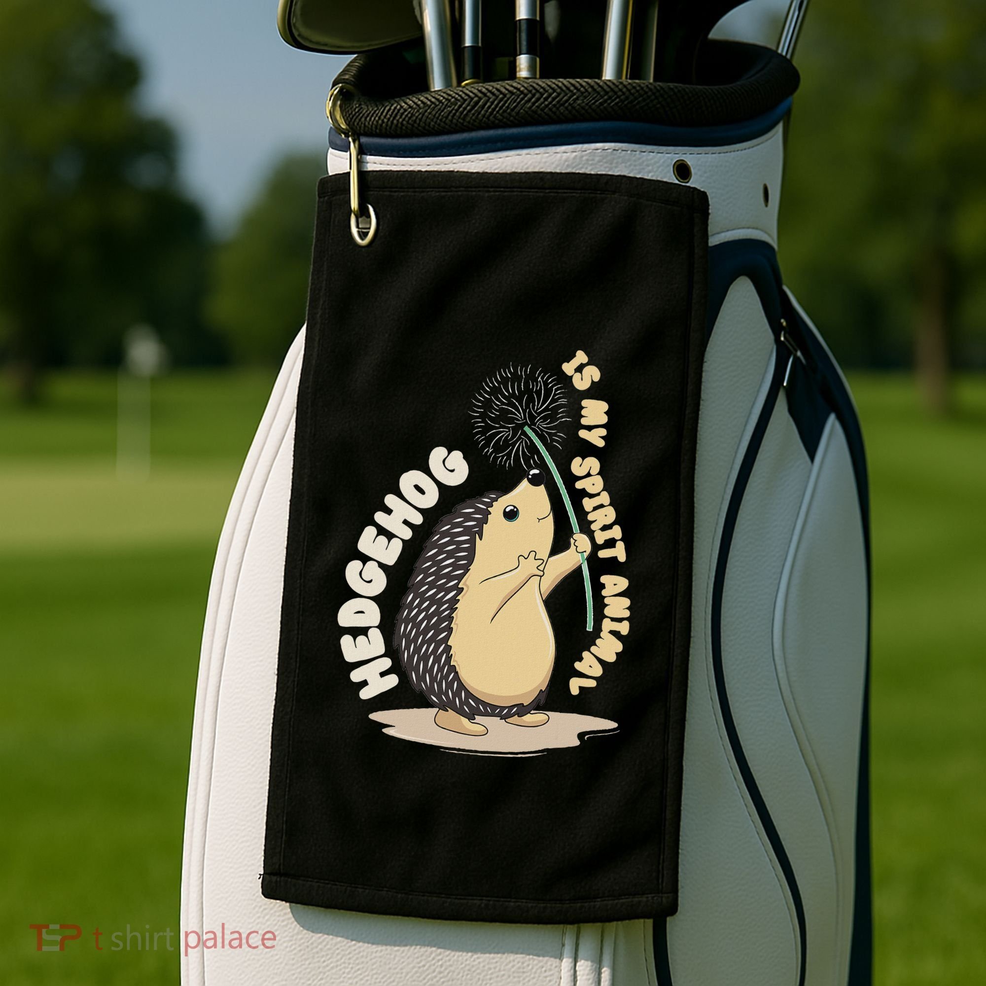 Hedgehog Is My Spirit Animal Forest Nature Hedgehog Golf Towel
