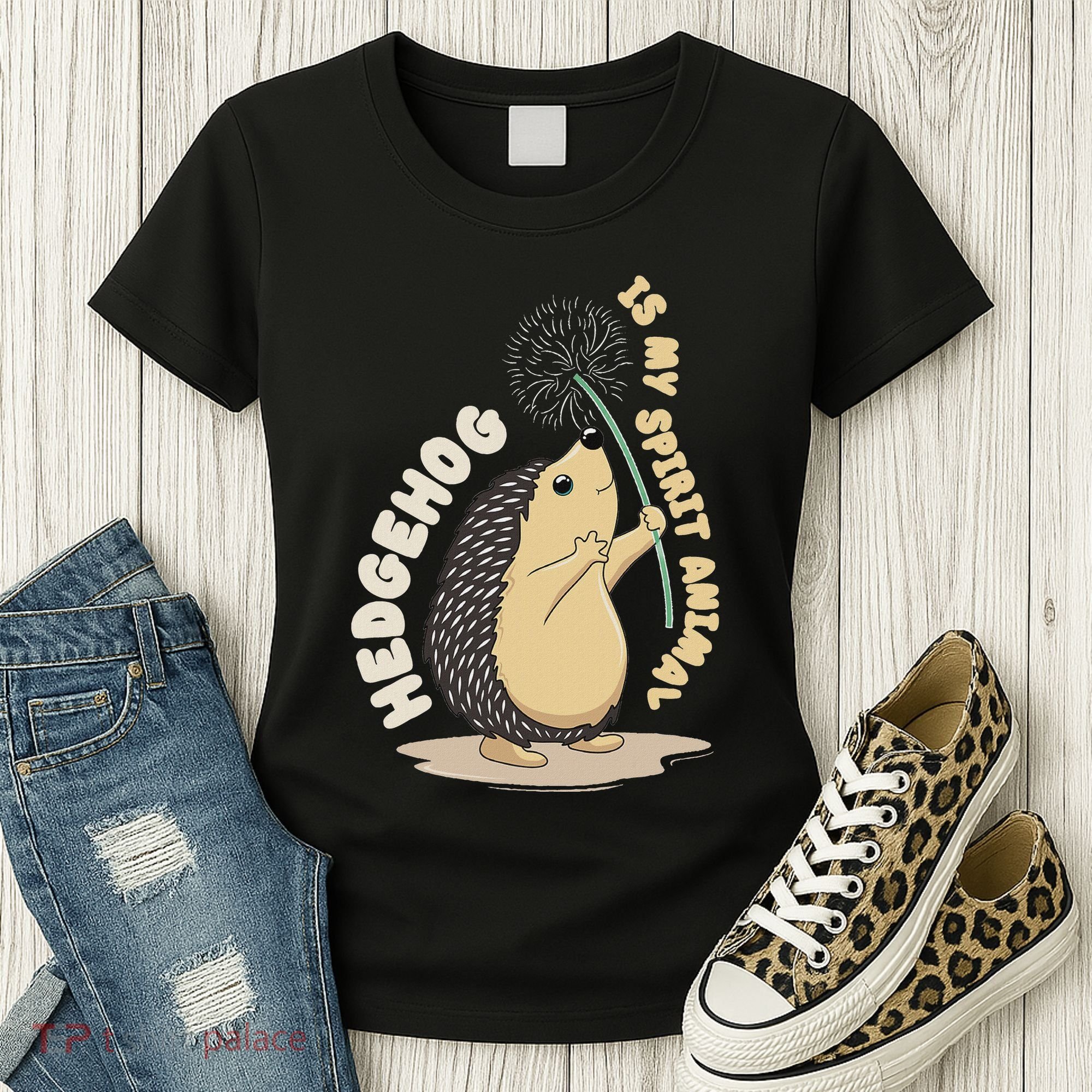 Hedgehog Is My Spirit Animal Forest Nature Hedgehog Women's T-Shirt