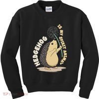 Hedgehog Is My Spirit Animal Forest Nature Hedgehog Kids Sweatshirt thumb 0