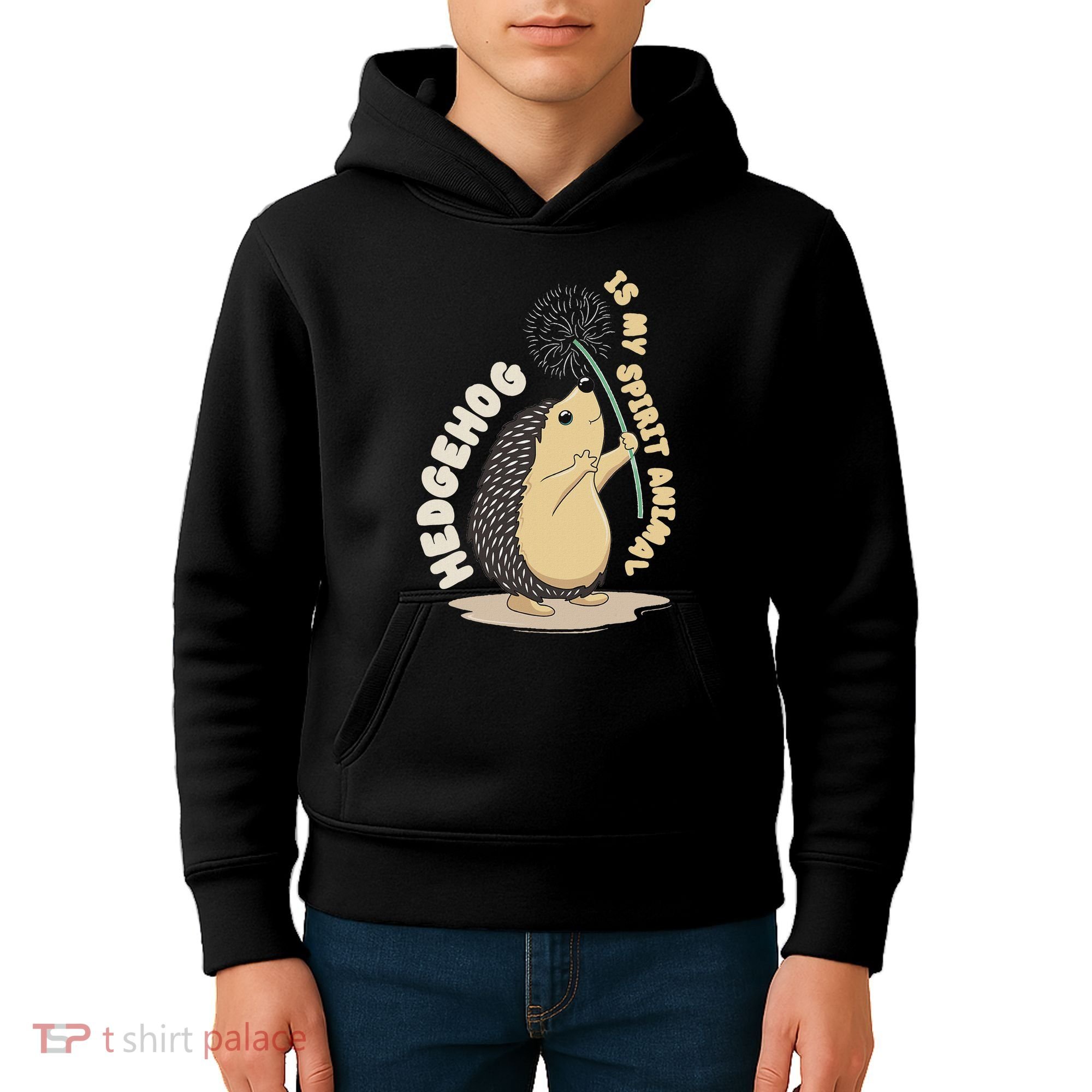 Hedgehog Is My Spirit Animal Forest Nature Hedgehog Kids Hoodie