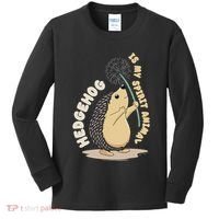 Hedgehog Is My Spirit Animal Forest Nature Hedgehog Kids Long Sleeve Shirt thumb 0