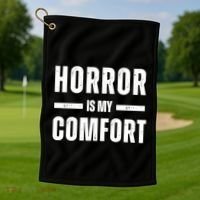 Horror Is My Comfort Golf Towel thumb 1