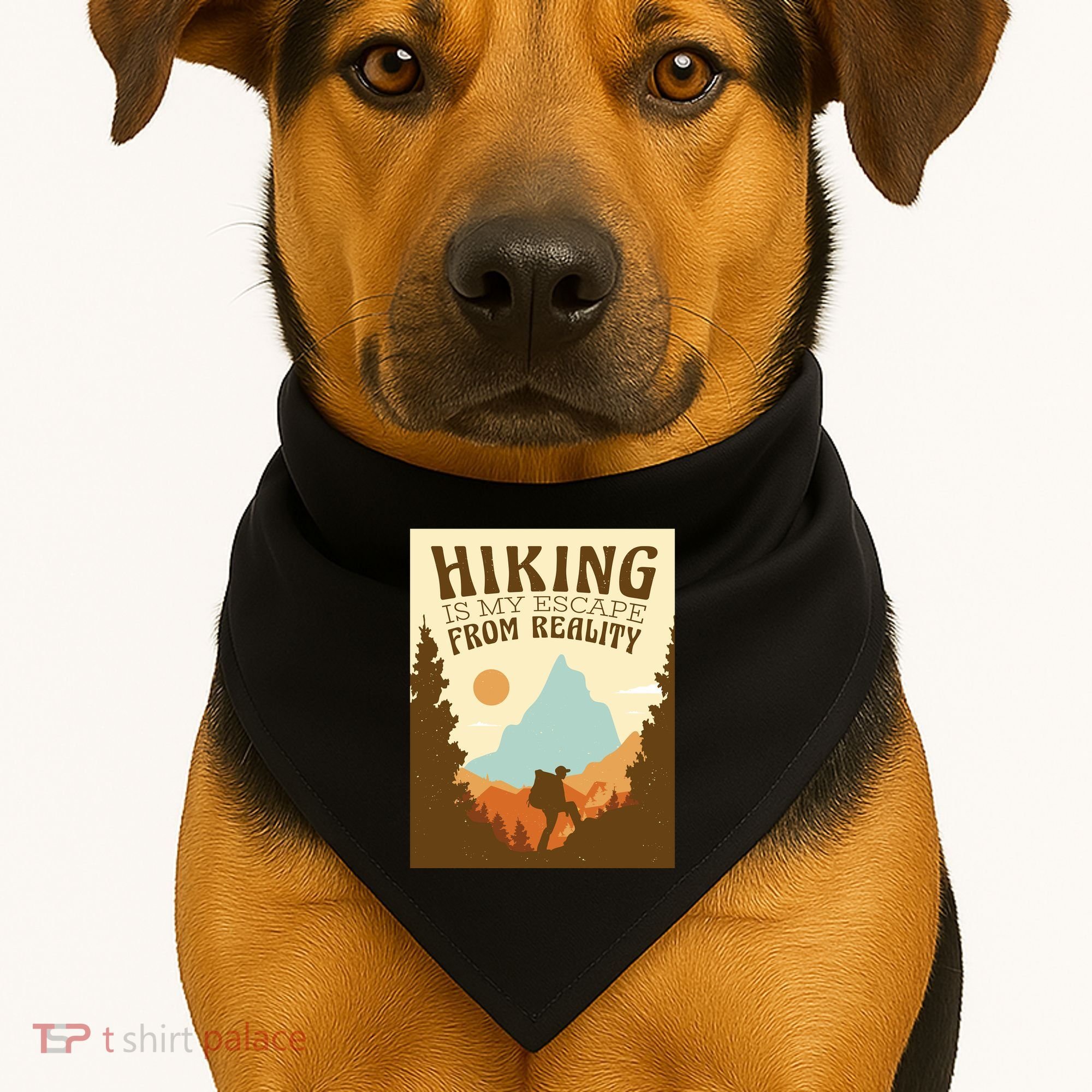 Hiking Is My Escape From Reality USA-Made Doggie Bandana