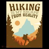 Hiking Is My Escape From Reality Ornament thumb 1