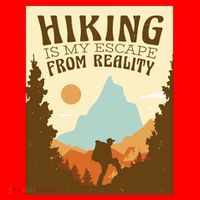 Hiking Is My Escape From Reality Santa Hat thumb 1
