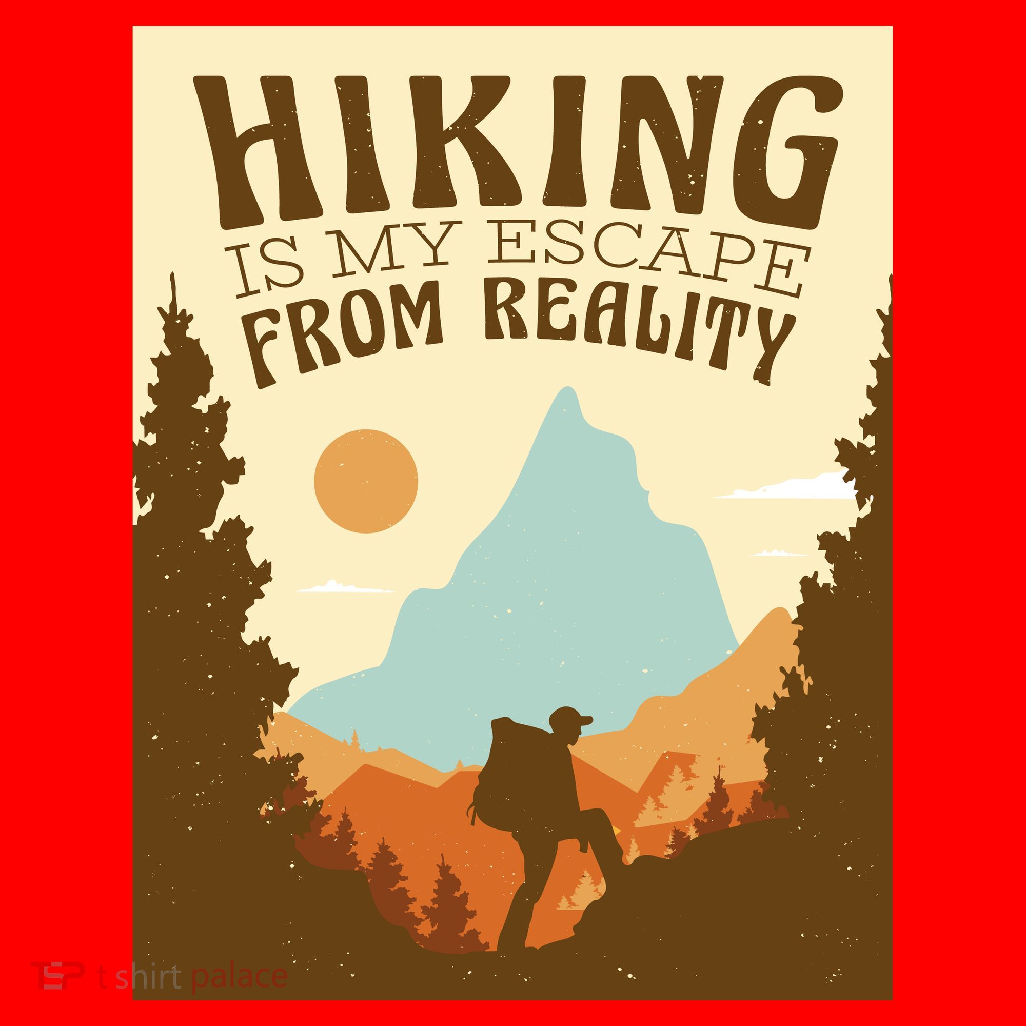Hiking Is My Escape From Reality Santa Hat