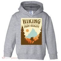 Hiking Is My Escape From Reality Toddler Hoodie thumb 0