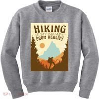 Hiking Is My Escape From Reality Kids Sweatshirt thumb 0
