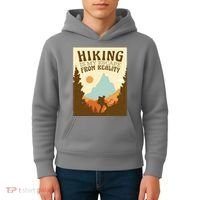 Hiking Is My Escape From Reality Kids Hoodie thumb 4