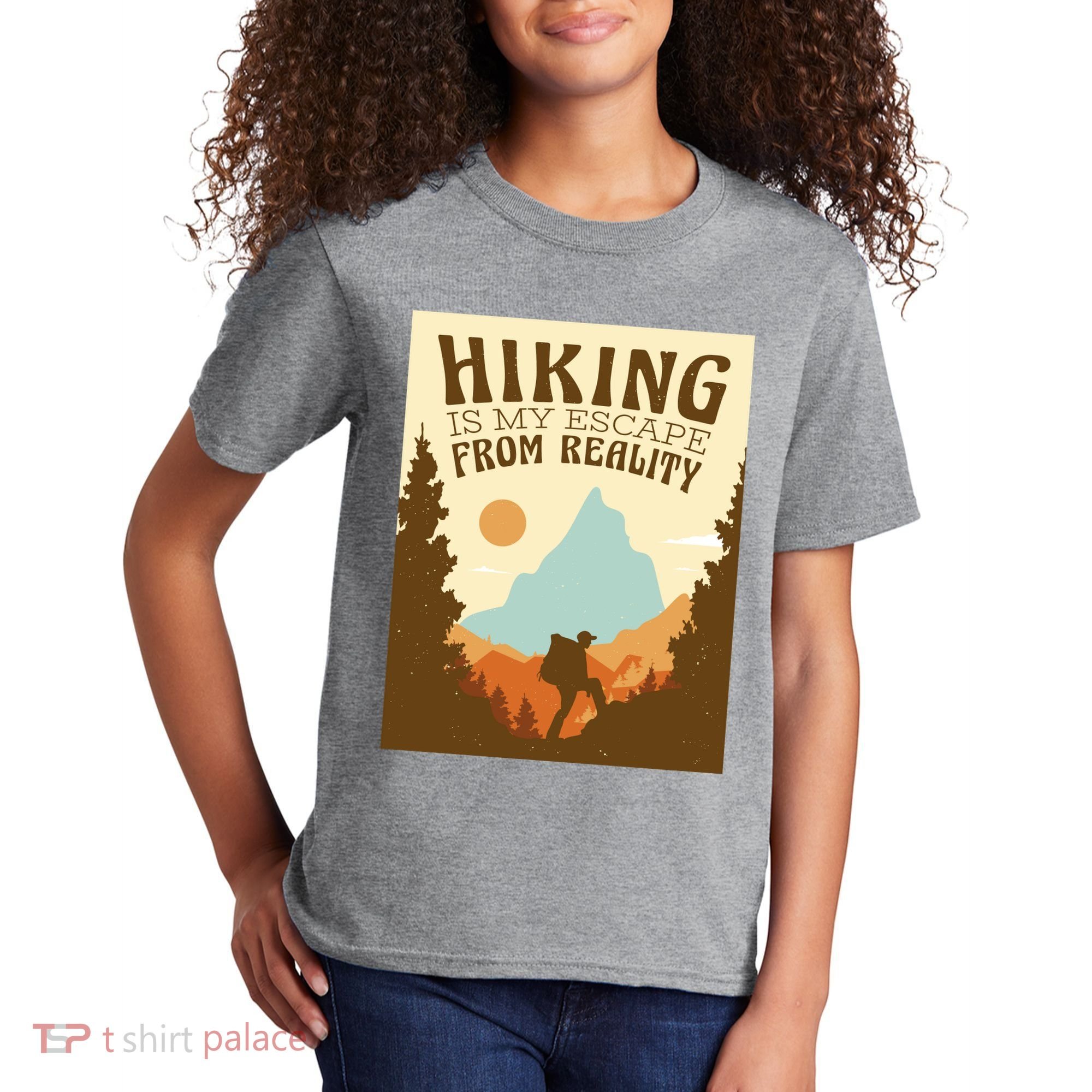 Hiking Is My Escape From Reality Kids T-Shirt