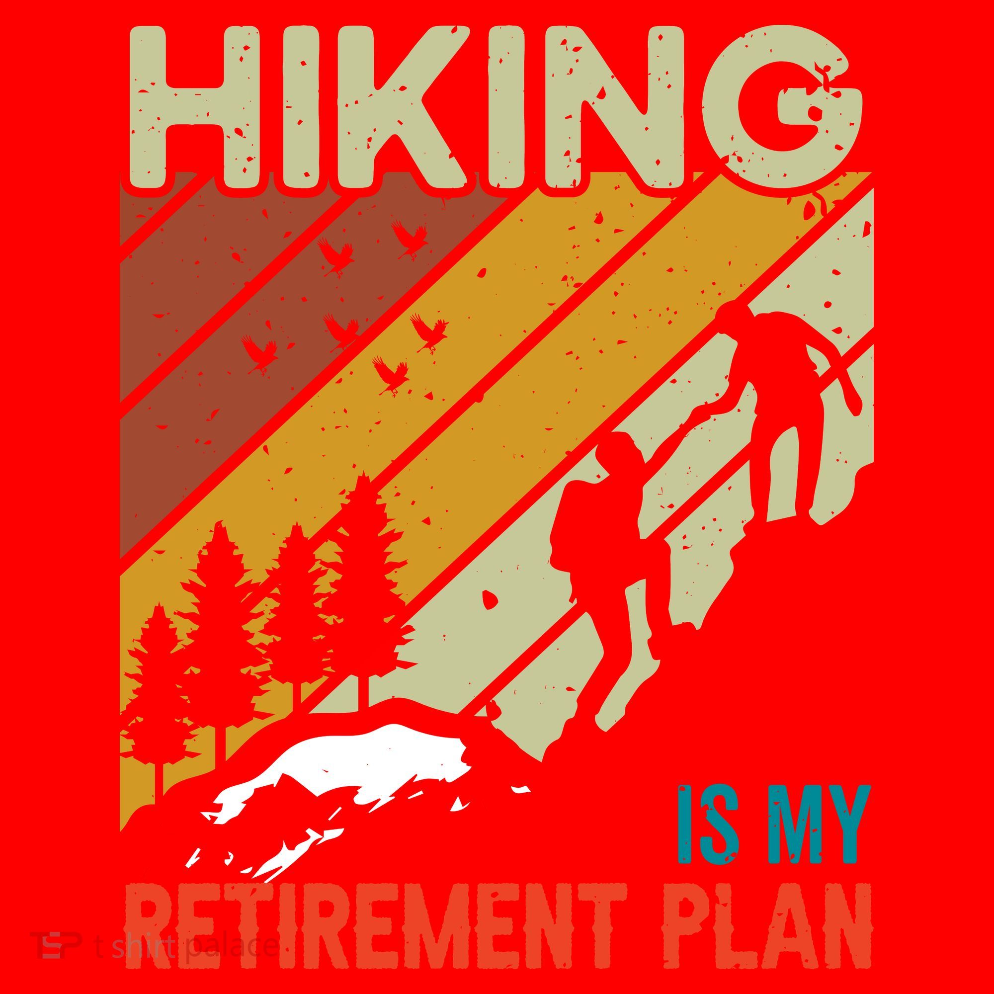 Hiking Is My Retirement Plan Funny Hiking Is My Retirement Plan Santa Hat