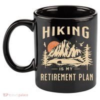 Hiking Is My Retirement Plan Funny Hiking 11oz C Handle Ceramic Mug thumb 2