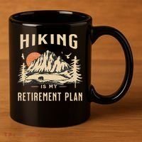 Hiking Is My Retirement Plan Funny Hiking 11oz C Handle Ceramic Mug thumb 3