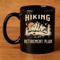 Hiking Is My Retirement Plan Funny Hiking 11oz C Handle Ceramic Mug thumb 4