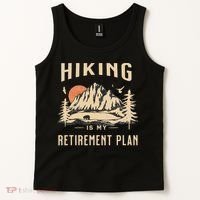Hiking Is My Retirement Plan Funny Hiking Tank Top thumb 2