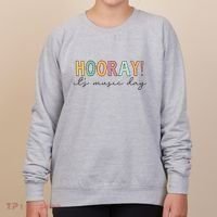 Hooray Its Music Day Music Teacher Back To School Women's Sweatshirt thumb 0