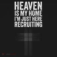Heaven Is My Home IM Just Here Recruiting Jesus Christian Women's Hoodie thumb 2