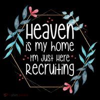 Heaven Is My Home IM Just Here Recruiting Tank Top thumb 6